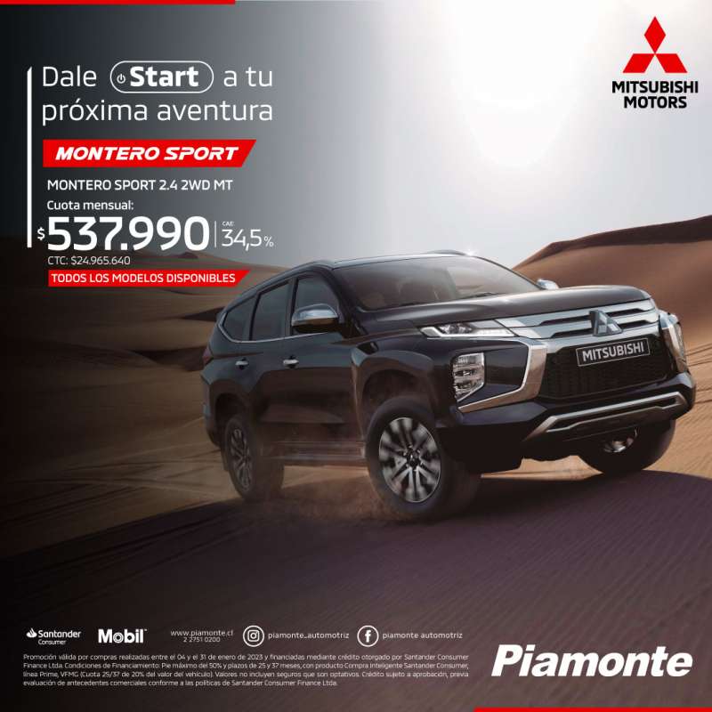 Mitsubishi Nuevo Montero Sport 2023 Precios e información Piamonte